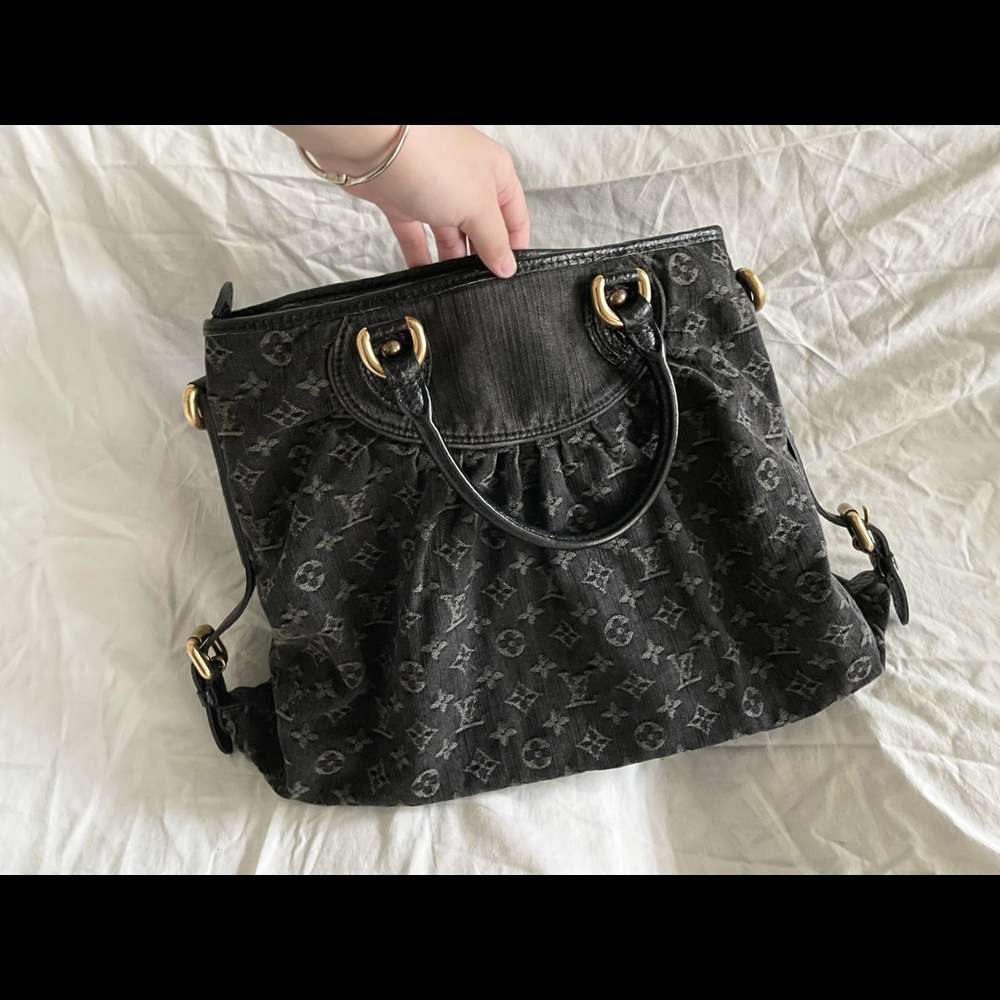 Vintage Louis Vuitton dark denim shoulder bag